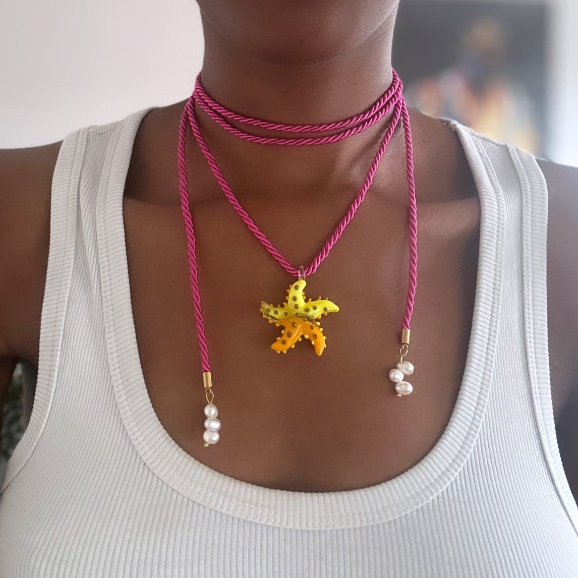 Starfish Kette - Pink