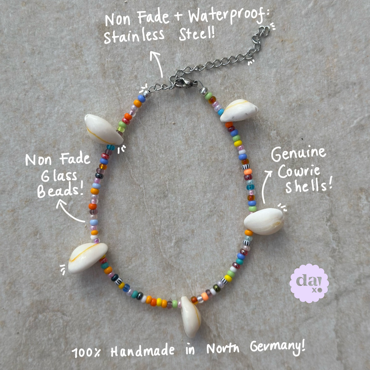 Bali Anklet - Rainbow