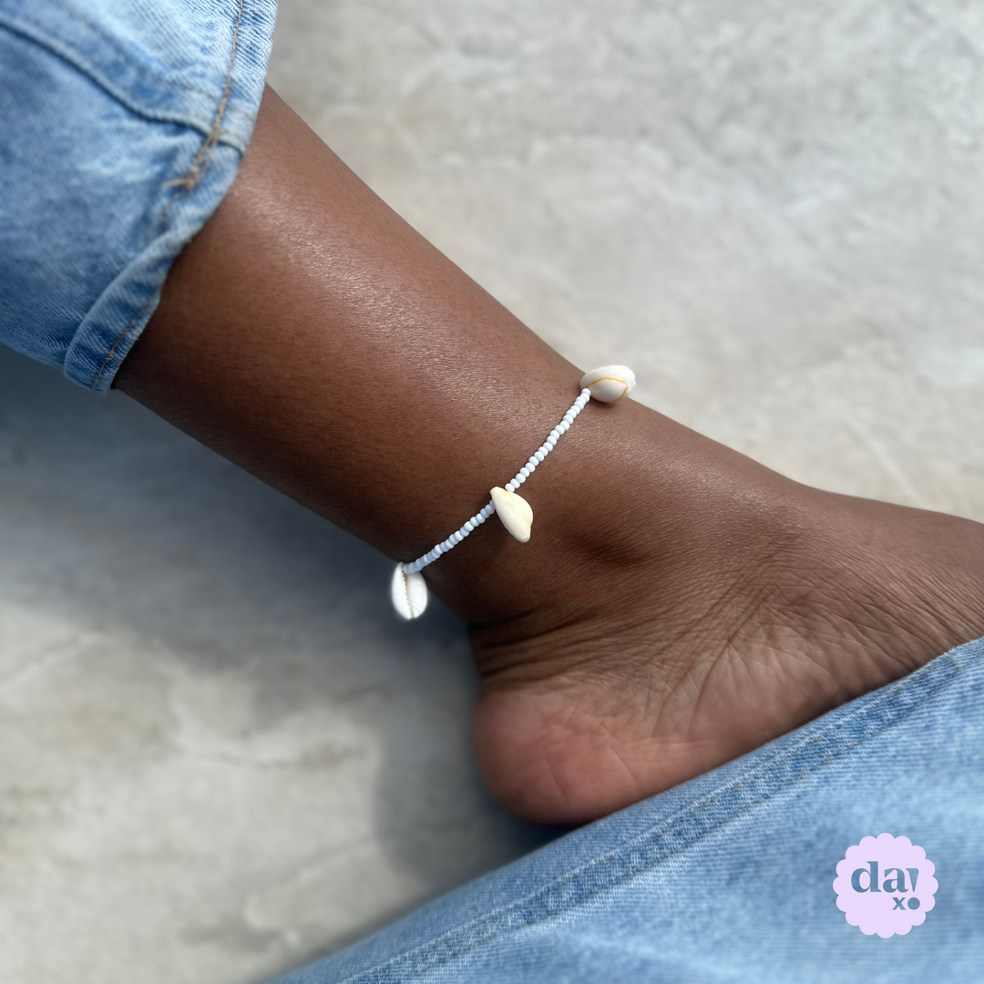 Bali Anklet - Weiss