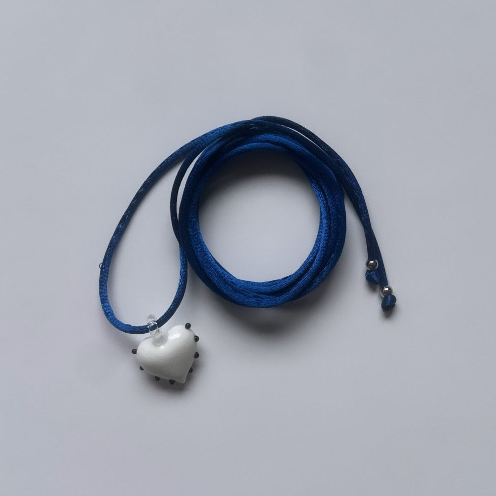 Havana Heart Kette - Cobalt Blau + Weiss