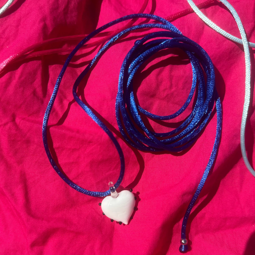 Havana Heart Kette - Cobalt Blau + Weiss