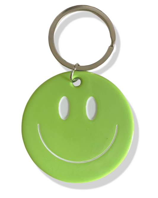 Happy Keyring - Lime Green