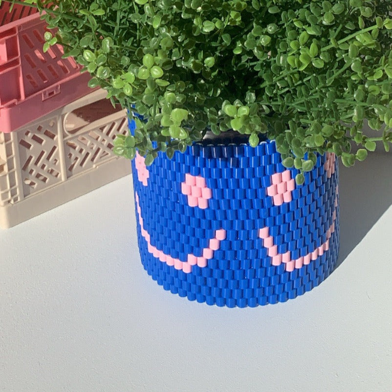 Deep Blue Happy Pot