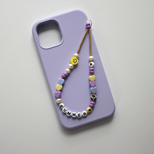 Mobile phone chain - purple