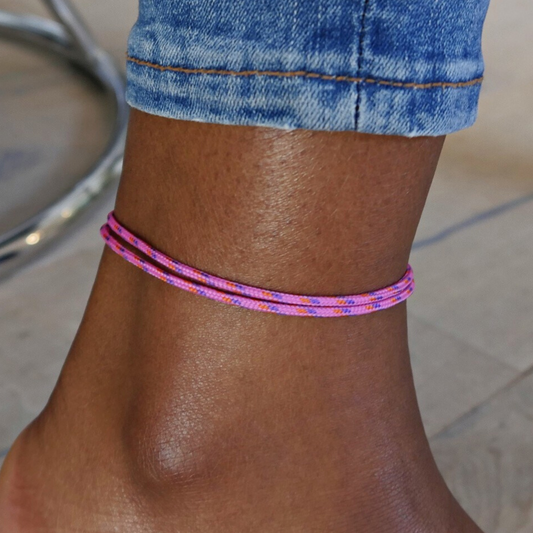 Pink + Purple Anklet